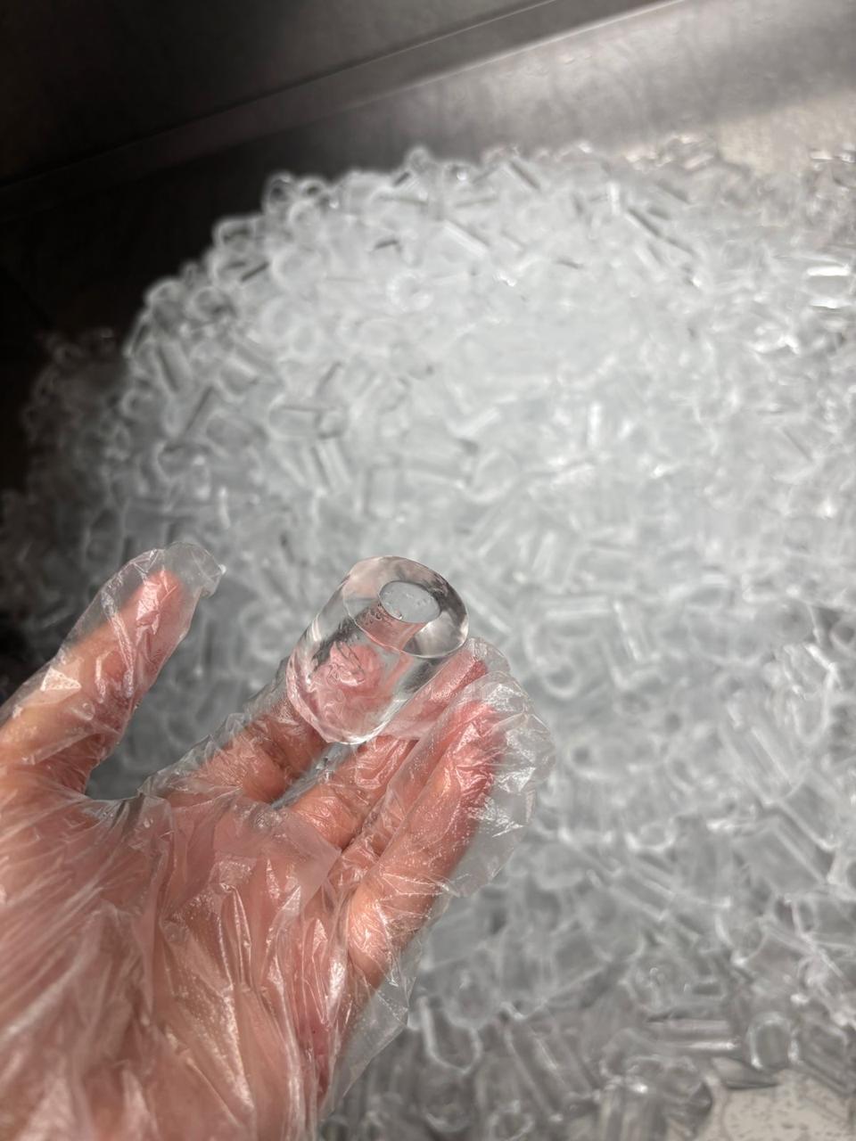 Hielo en rolito — cristalino, duradero